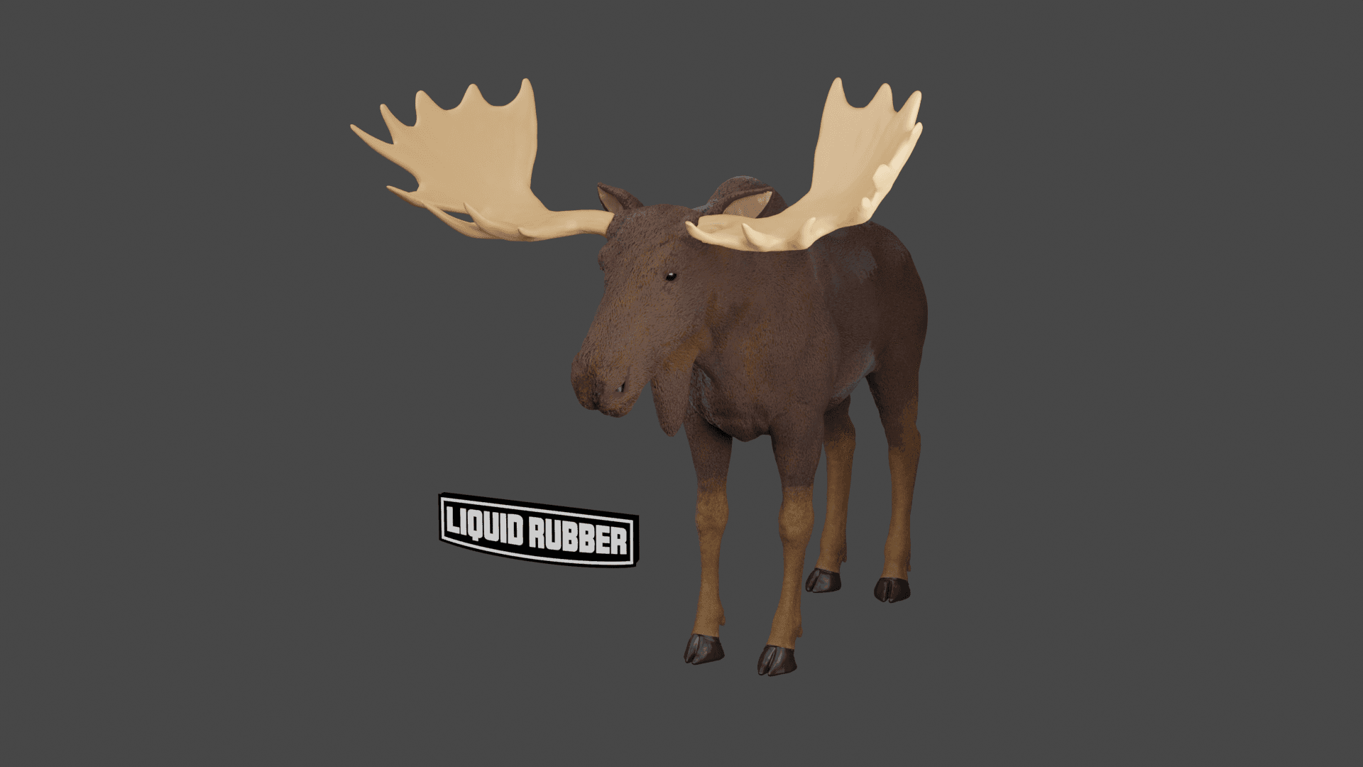 Liquid Rubber - 3D Character Moose Designed in Blender